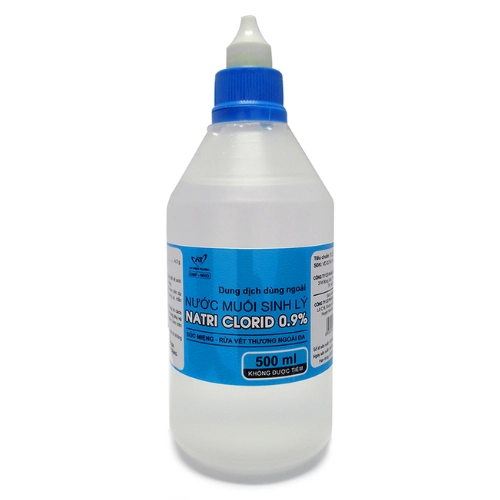 Dung dịch dùng ngoài Nước suối sinh lý Natri clorid 0,9% An Thiên chai 500ml