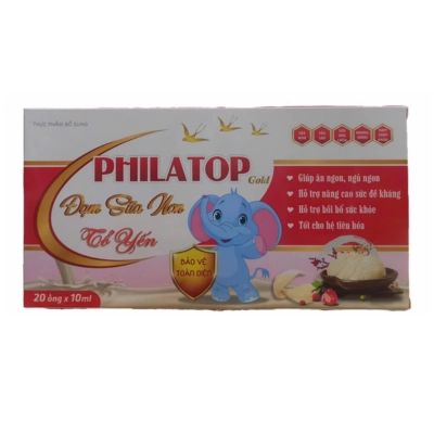 Thực phẩm bổ sung Philatop Đạm Sữa Non Tổ Yến hộp 20 ống x 10ml