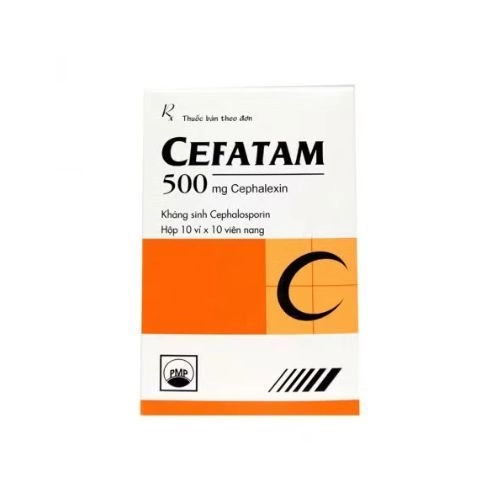 Thuốc điều trị nhiễm khuẩn Cefatam 500mg hộp 10 vỉ x 10 viên