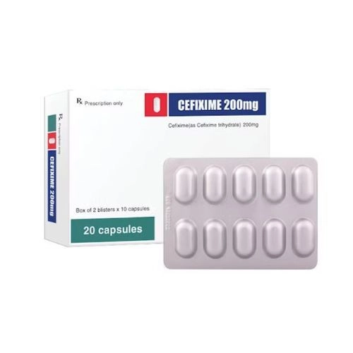 Thuốc kháng sinh điều trị nhiễm khuẩn Cefixime 200mg T.V pharm hộp 2 vỉ x 10 viên