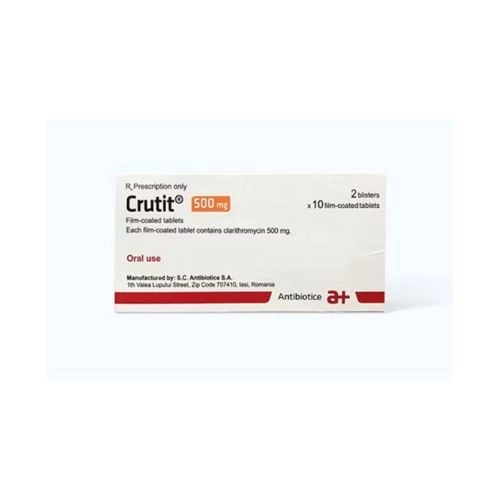 Thuốc điều trị nhiễm khuẩn đường hô hấp Crutit 500mg hộp 2 vỉ x 10 viên
