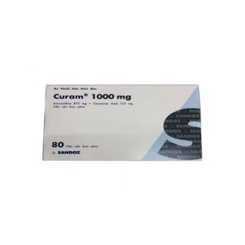 Thuốc điều trị nhiễm khuẩn Curam 1000mg Lek Pharmaceuticals hộp 10 vỉ x 8 viên