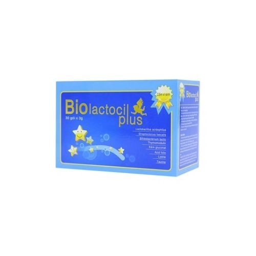 Bổ sung các vi khuẩn có ích, vitamin, acid amin và khoáng chất Biolactocil Plus Hòa Bình hộp 30 gói x 3g