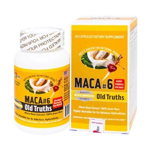 Viên uống giúp tăng cường chức năng thận, tăng năng lượng Maca #6 Old Truths hộp 1 lọ 60 viên