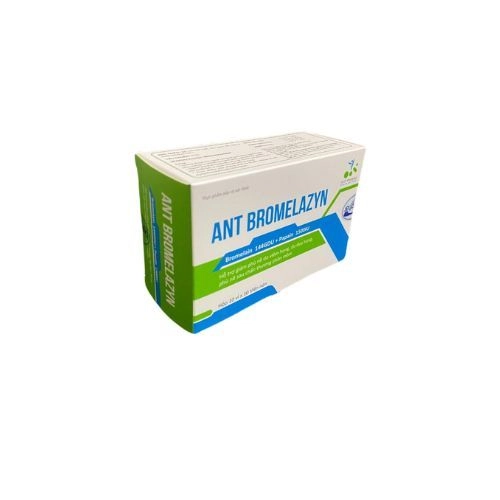 Viên giảm sưng phù nề trong viêm họng, chấn thương phần mền ANT BROMELAZYN hộp 10 vỉ x 10 viên