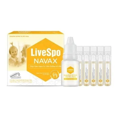 Dung dịch vệ sinh tai mũi họng LIVESPO NAVAX hộp 5 ống x 5ml