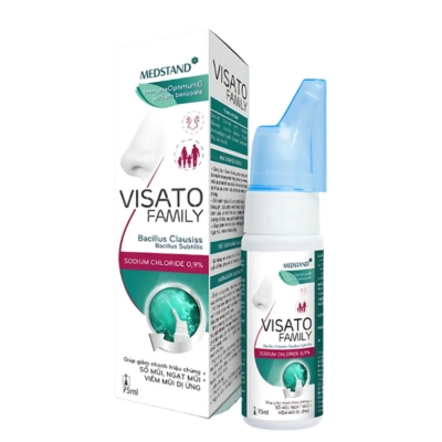 Dung dịch xịt mũi VISATO FAMILY hộp 1 chai 75ml