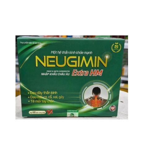 Viên uống giúp giảm chứng tê bì chân tay,đau mỏi dây thần kinh NEUGIMIN EXTRA HM hộp 60 viên