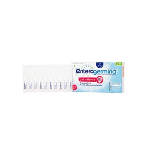 Hỗn dịch uống tăng cường tiêu hóa, hỗ trợ bảo vệ đường ruột Enterogermina Gut Defense Sanofi hộp 2 vỉ x 10 ống
