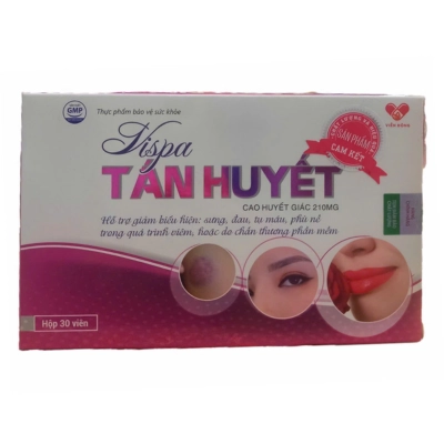 Thực phẩm bảo vệ sức khoẻ Vispa Tán Huyết hộp 30 viên