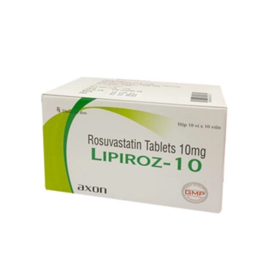 Thuốc hạ mỡ máu LIPIROZ-10 hộp 10 vỉ x 10 viên