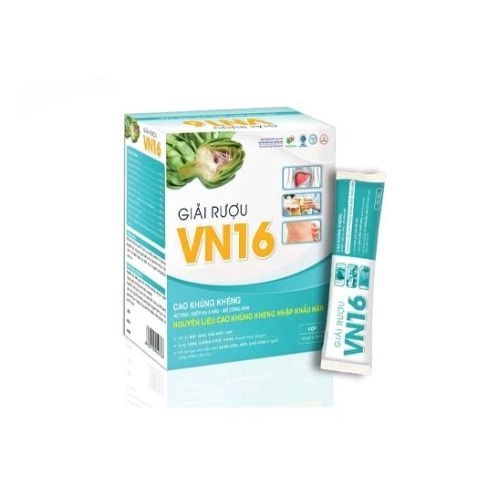 Hỗ trợ mát gan, tăng cường chức năng gan Giải Rượu VN16 hộp 20 gói