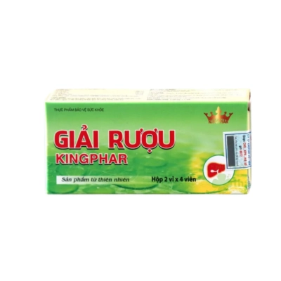 Thực phẩm bảo vệ sức khoẻ Giải rượu Kingphar hộp 2 vỉ x 4 viên