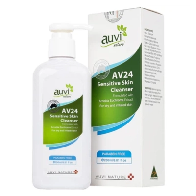 Gel tắm Auvi Nature AV24 Sensitive Skin Cleanser hộp 1 tuýp 250ml
