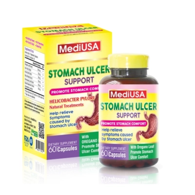 Thực phẩm bảo vệ sức khoẻ MediUSA STOMACH ULCER SUPPORT hộp 1 lọ 60 viên