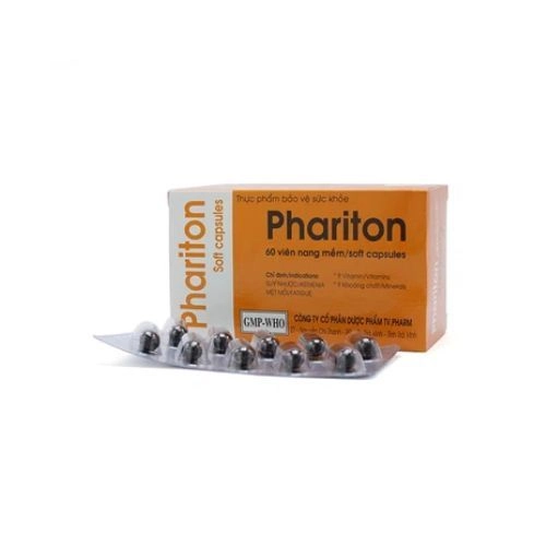 Viên uống bổ sung vitamin và khoáng chất Phariton TV.Pharm hộp 6 vỉ x 10 viên
