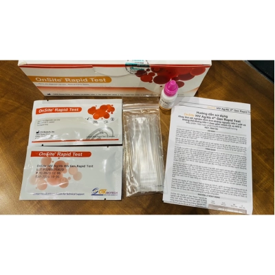 Que test nhanh HIV OnSite HIV Combo Ag/Ab thế hệ thứ 4 từ CTK Biotech hộp 30 que