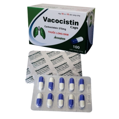 Thuốc long đàm Vacocistin Caps hộp 10 vỉ x 10 viên