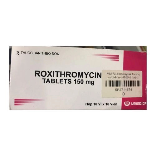 Thuốc Roxithromycin 150mg hộp 10 vỉ x 10 viên