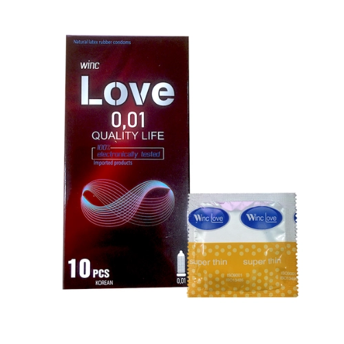 Bao cao su Winc Love 0.01 Quality Life hộp 10 cái