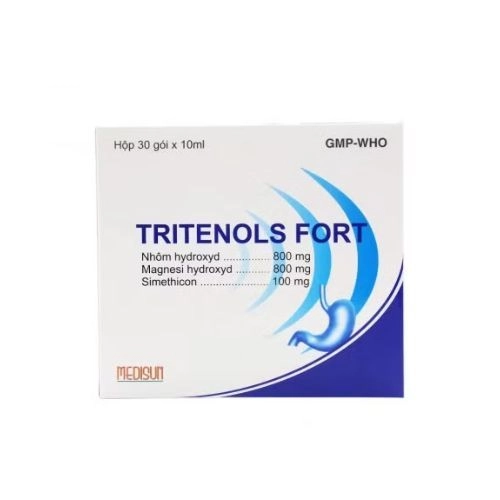 Hỗn dịch uống điều trị viêm loét dạ dày tá tràng Tritenols Fort hộp 30 gói x 10ml