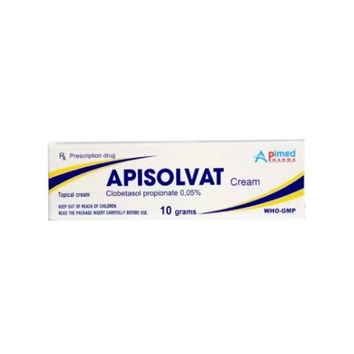 Thuốc dùng ngoài trị vảy nến, viêm da, chàm, dị ứng, ngứa Apisolvat hộp 1 tuýp 10g