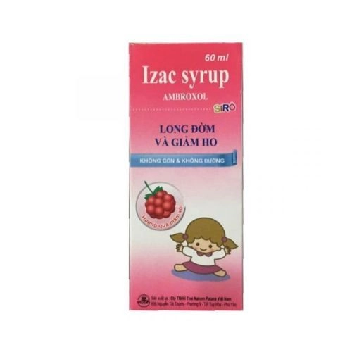 Tiêu chất nhầy đường hô hấp Izac syrup ambroxol hộp 1 chai 60ml