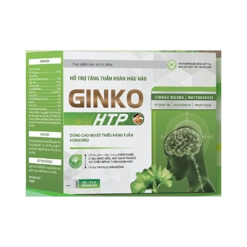 Hỗ trợ tăng tuần hoàn máu não Ginko HTP hộp 10 vỉ x 10 viên