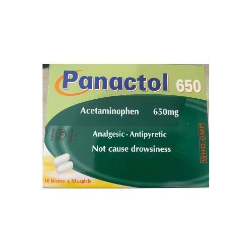 Thuốc giảm đau, hạ sốt, không gây buồn ngủ Panactol 650mg hộp 10 vỉ x 10 viên