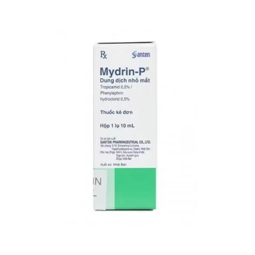 Thuốc nhỏ mắt giãn đồng tử, liệt cơ thể mi cho chẩn đoán, điều trị Mydrin-P Eye 0,5% hộp 1 chai 10ml