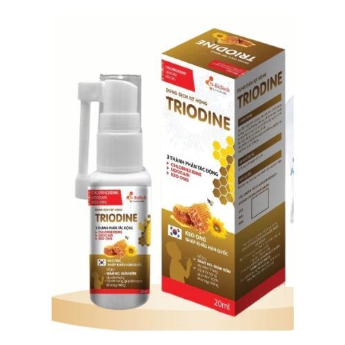 Xịt họng keo ong giảm ho, giảm đờm Triodine hộp 1 chai 20ml