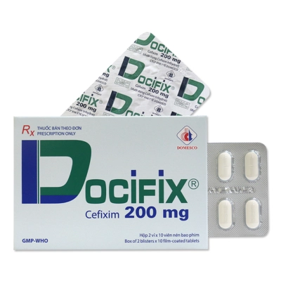 Thuốc kháng sinh DOCIFIX 200MG hộp 2 vỉ x 10 viên