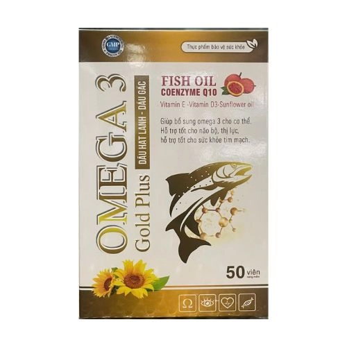 Viên uống hỗ trợ não bộ và thị lực Omega 3 Gold Plus hộp 1 lọ 50 viên