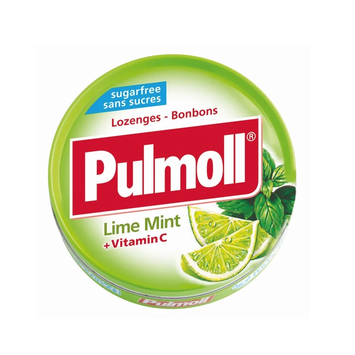 Kẹo ngậm ho không đường Pulmoll Lime Mint hộp 45g