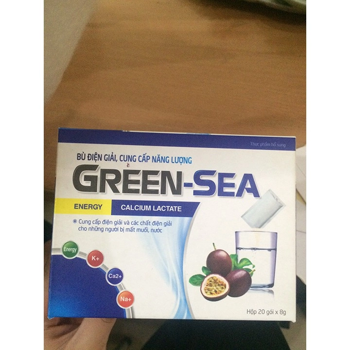 Gói uống bù điện giải, cung cấp năng lượng Green-Sea hộp 20 gói