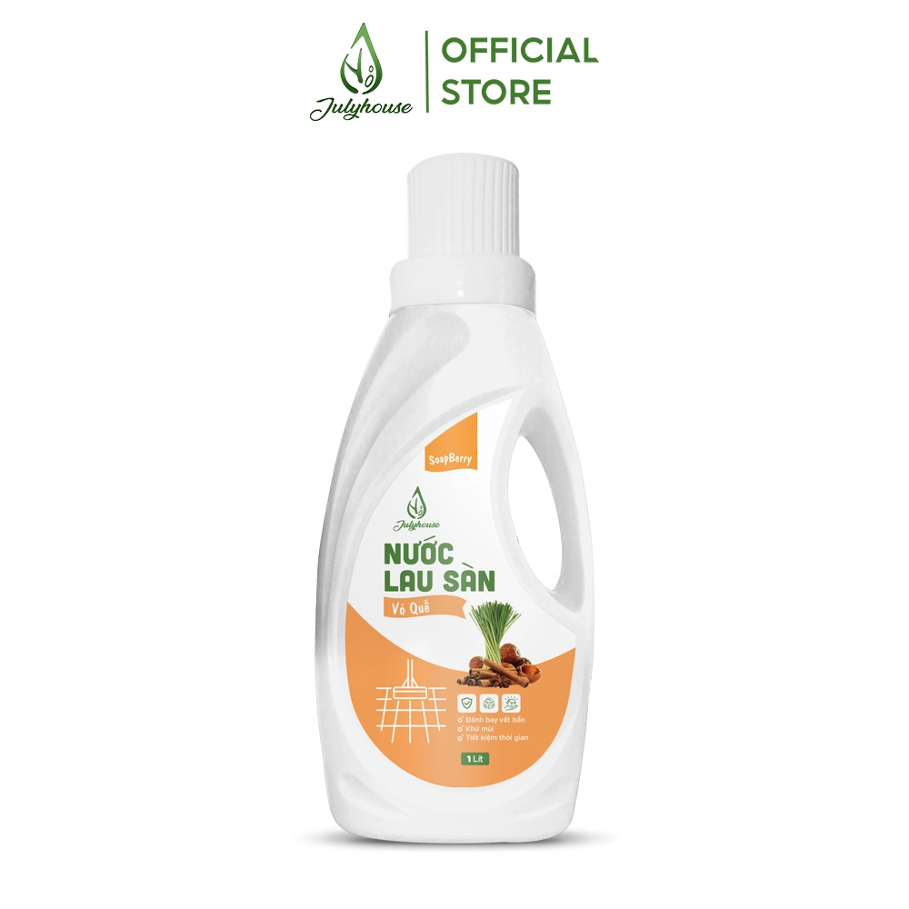 Nước lau sàn Julyhouse Bồ Hòn - Vỏ Quế chai 1L