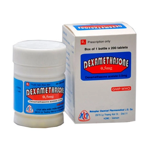 Dexamethasone 0.5mg Mekophar hộp 1 lọ 500 viên