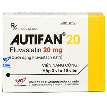 Thuốc điều trị rối loạn lipid huyết Autifan 20 An Thiên hộp 3 vỉ x 10 viên