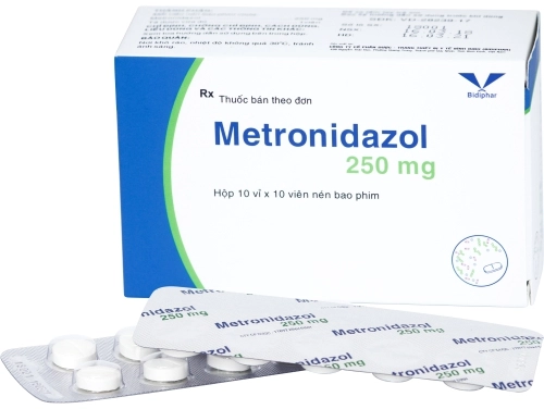 Thuốc kháng sinh Metronidazol 250mg (Bidiphar) hộp 100 viên