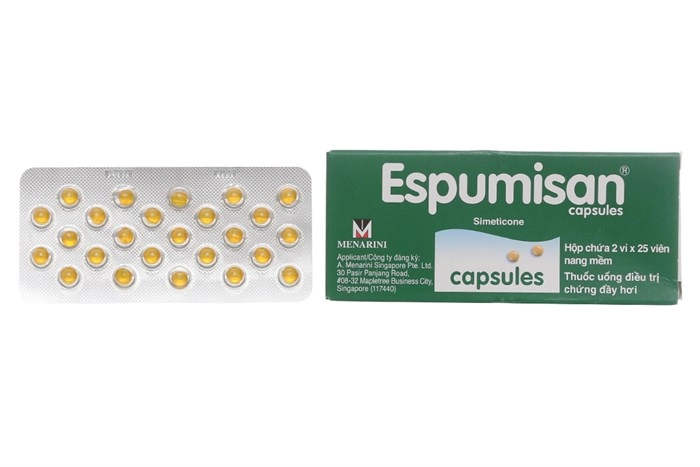 Thuốc trị đầy hơi, khó tiêu Espumisan hộp 50 viên