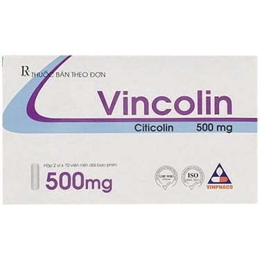 Thuốc điều trị các rối loạn ý thức Vincolin 500mg hộp 2 vỉ x 10 viên