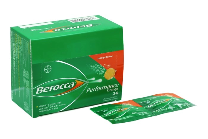Viên sủi bổ sung vitamin, khoáng chất Berocca Performance Orange hộp 24 viên