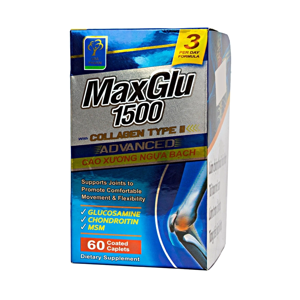 Viên uống bổ sụn, khớp MaxGlu 1500 hộp 1 lọ 60 viên