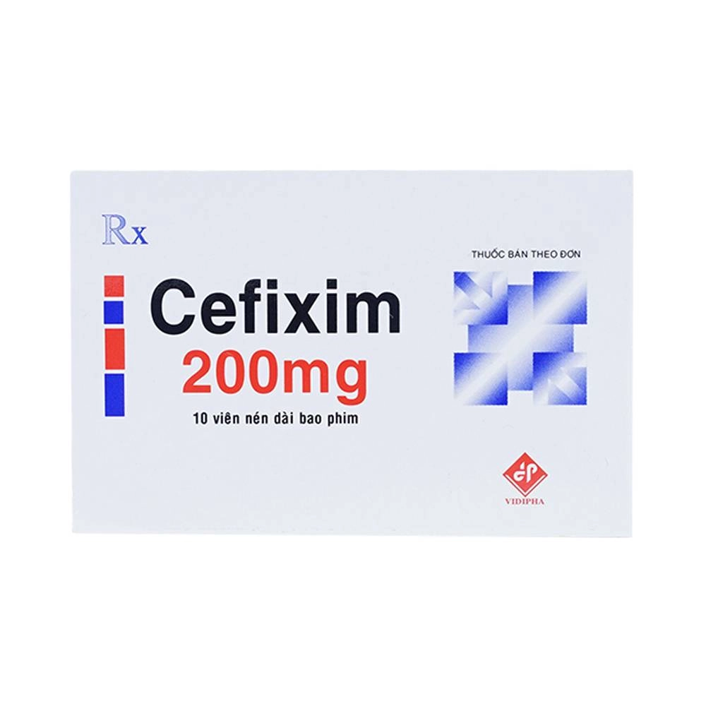 Thuốc kháng sinh Cefixim 200mg Vidipha hộp 10 viên