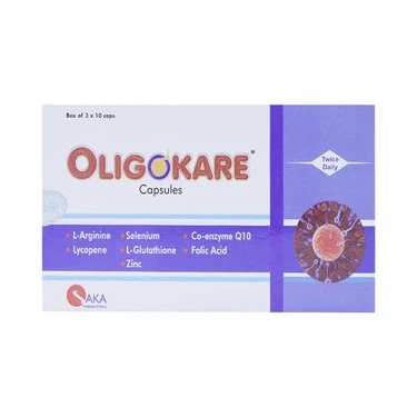 Điều trị hiếm muộn ở nam giới Oligokare Ahaan Healthcare hộp 3 vỉ x 10 viên