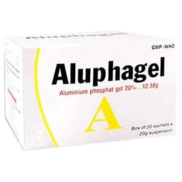 Hỗn dịch uống điều trị viêm thực quản, viêm loét dạ dày Aluphagel TV.Pharm hộp 20 gói x 20g