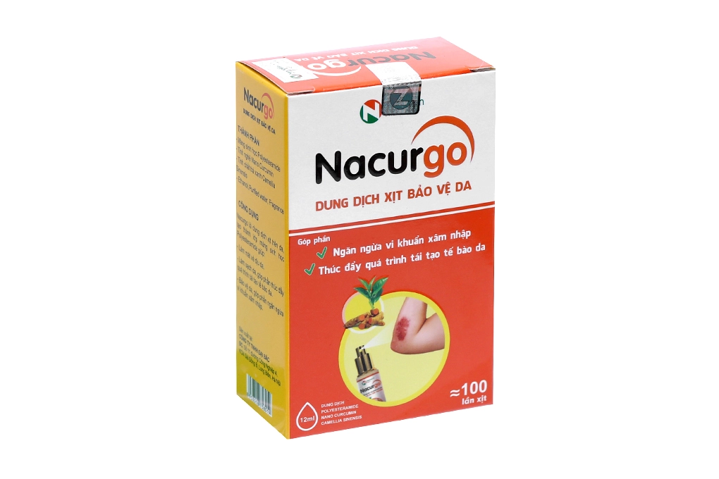 Dung dịch xịt bảo vệ da Nacurgo chai 12ml
