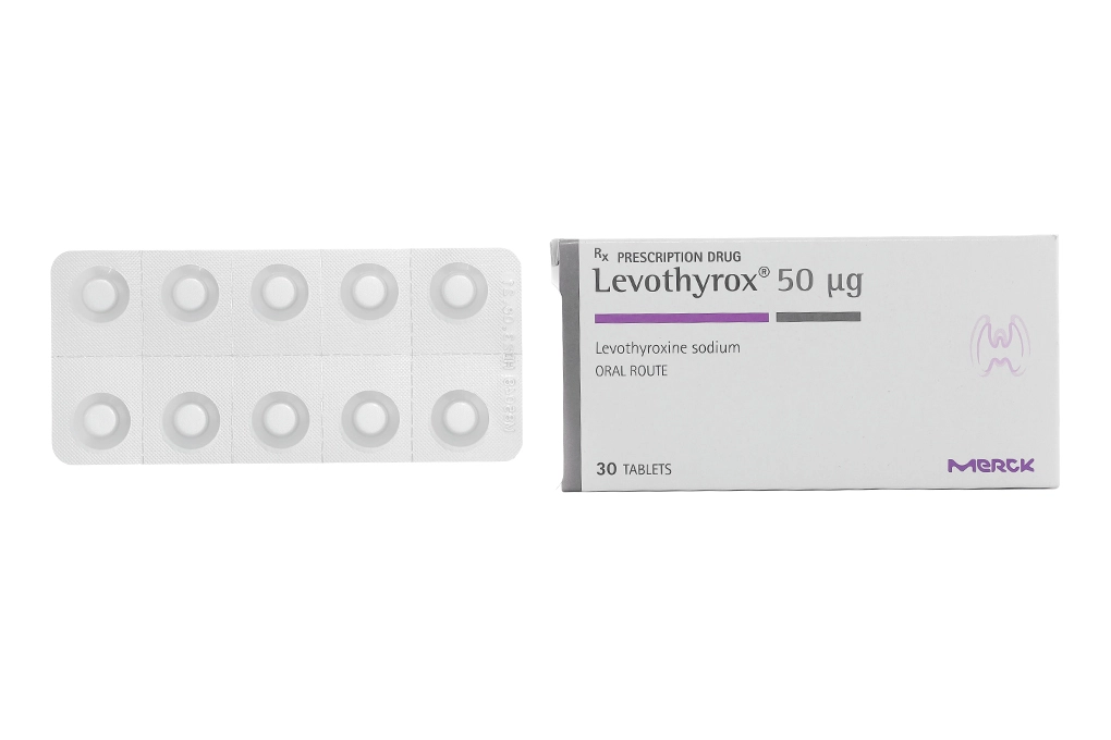 Thuốc trị bệnh lý tuyến giáp Levothyrox 50 mcg hộp 30 viên