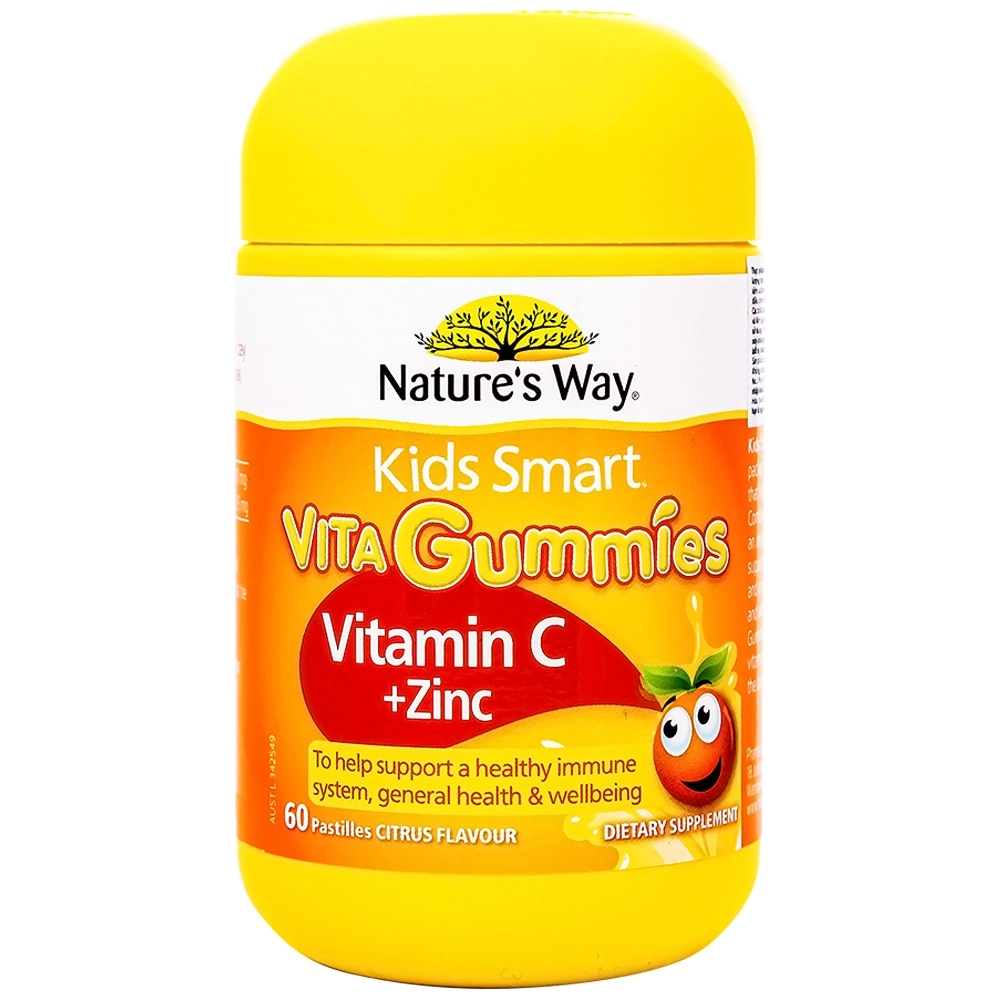 Bổ sung Vitamin C và kẽm giúp tăng cường sức đề kháng Kids Smart Vita Gummies hộp 60 viên