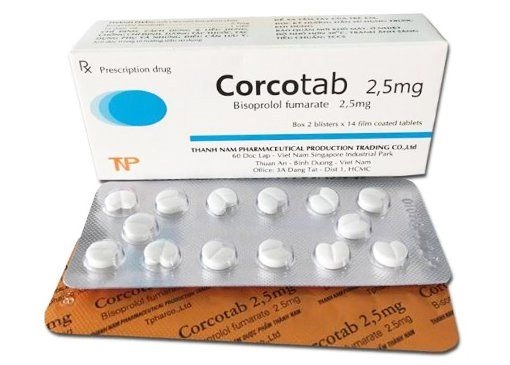 Thuốc trị suy tim Corcotab 2,5mg hộp 30 viên